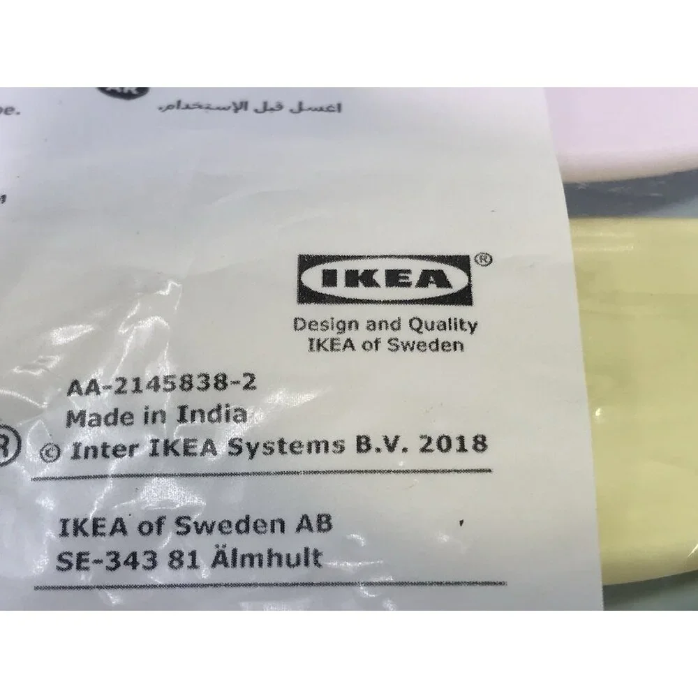 IKEA Kalas Kids Plastic Spoon Multi-Color Tableware 4‎ Pack Pink Blue Yellow
